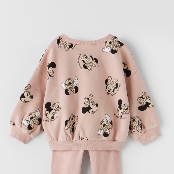 Zara Disney Minnie Mouse plush pink sweatshirt 18/24m - Picture 2 of 7